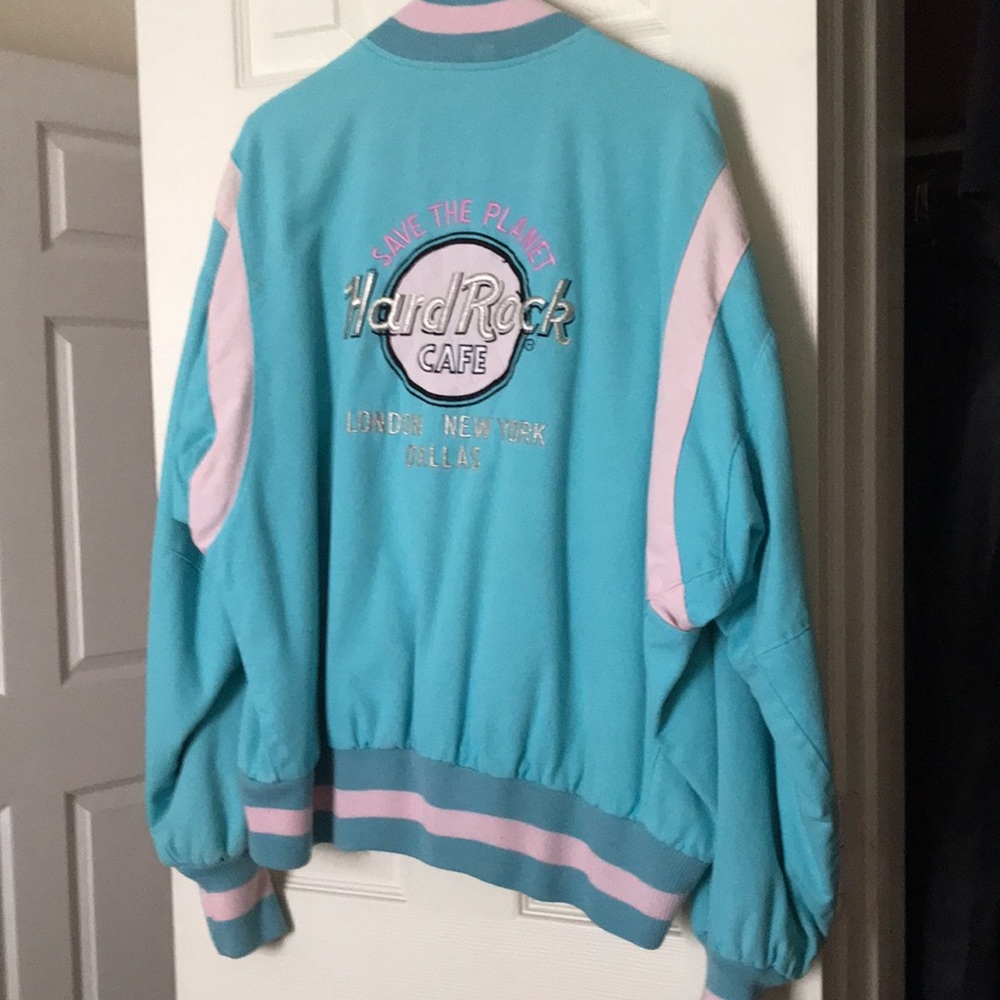 Hard Rock Cafe Satin Light Green Jacket